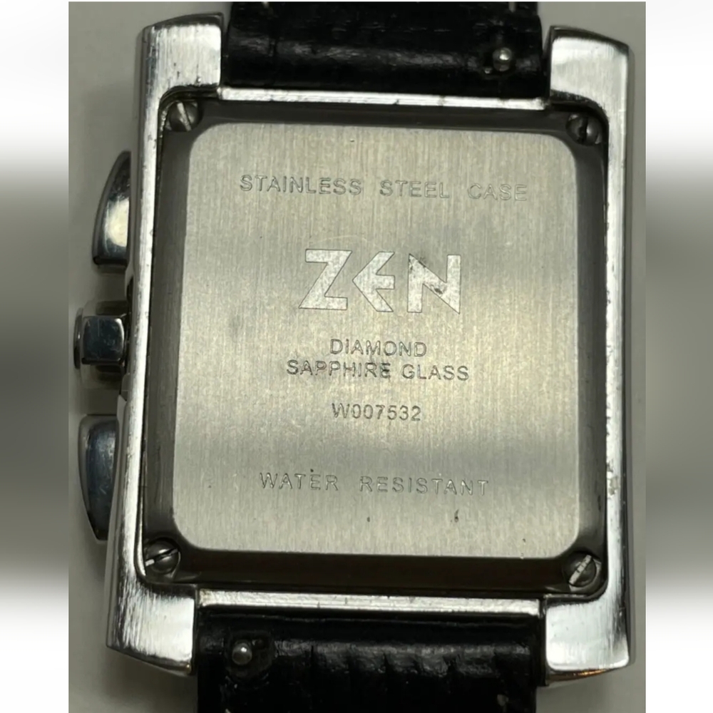 Zen Diamond W007532 Rectangular Chronograph Watch… - image 4